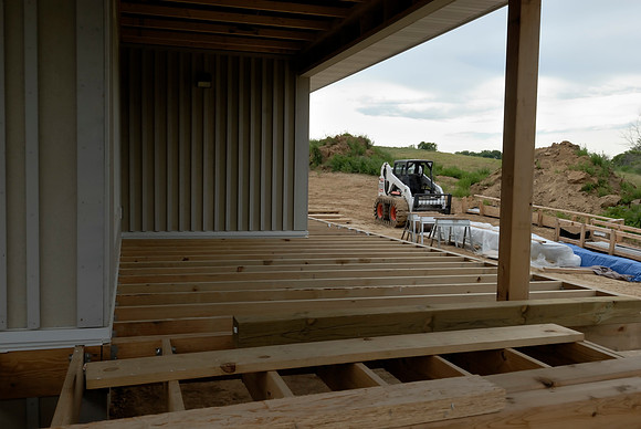 Deck framing nearly complete