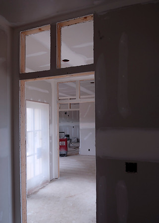 From hall through link to dining room