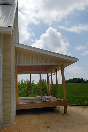 Porch posts installed