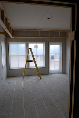 Master bedroom w/ soffit framing