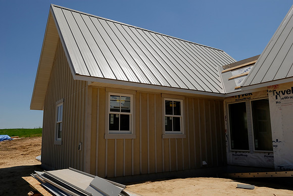 Bedroom wing is sided