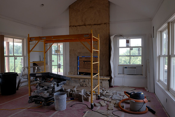 Stone work begins