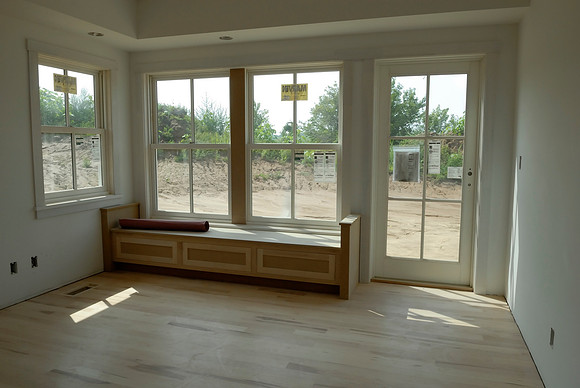 Tile saw is gone - bench will be painted trim color