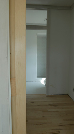 Pocket door is hung