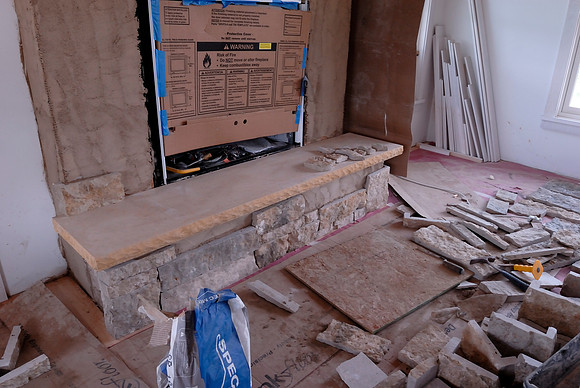 Kasota stone hearth